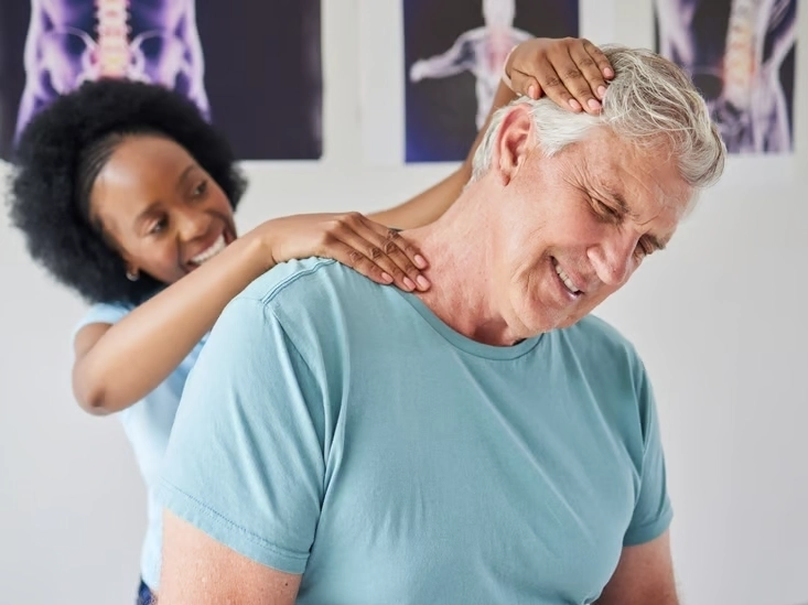 Patient receiving chiropractic adjustment at Advanced Injury Care Clinic